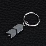 Titanium Steel Double Arrow Dangle Drop Earrings for Men Women,Silver Hoop Earrings,Punk Hip Hop Earrings Silver Photo 2