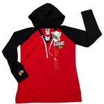 NHL Chicago Blackhawks Hoodie Pullover Lace Up Red Black Size M Photo 8