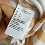 American Eagle Oversized Vertical Stripe Preppy School Girl Shirt Small Photo 5