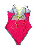 Popvil Multicolored Bandage Design No Vacation One Piece Swimsuit Size XL NWT Pink Photo 2