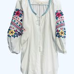 Solitaire  Embroidered floral  Boho peasant Blouse Size Large Photo 0