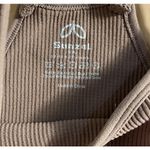 Sunzel Ribbed Crop Tank Top Large Brown Seamless Stretchy High Neck Workout Top Photo 3