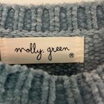 Molly green  Blue Chenille Sweater Photo 2
