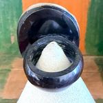 Artisan Carved Mother of Pearl & Black Horn Statement Ring Photo 6