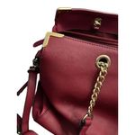 wilson's leather ‎ Burgandy Purse Genuine Leather Roomy Sturdy Fall Elegant Luxe Photo 14