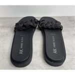 Anne Klein Sandals Women 9 Black Journi Rhinestone Embellished Flat Slides Photo 6