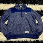 PINK - Victoria's Secret PINK Victoria’s Secret Quarter Zip Pop Over Sweatshirt, Navy Blue, Large Photo 0
