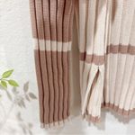 Sancia Divina Two Tone Knit Sweater Pullover Jumper with Slits Size Small NWT Brown Photo 2