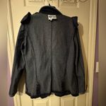 Diane Gilman  Navy Denim Blazer with Embroidery Photo 3