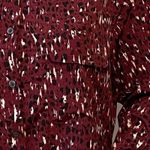 Banana Republic Shirt Womens Medium Burgundy White Black Career Casual Versatile Red Photo 4