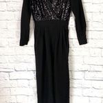 Lini Stella black sequin long sleeve jumpsuit XS Photo 2