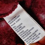 American Eagle  Size Medium M Maroon Zipper Sweater AE Sherpa Hood Lined Comfy Photo 4