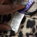 Eien Long Sleeve Animal Print Pleather Strip Dress SIZE 1X Photo 3