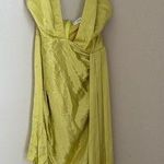 Elliatt  Neon Green Halter Asymmetrical Dress, Size Small Photo 0