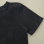 ZARA  Black Ribbed Woman's Cropped Top Size XS Photo 2