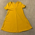 ZARA Good condition Trafaluc v-neck short sleeve gold swing dress size small Photo 0