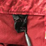 Anthropologie  Pilcro High Rise Denim Legging Skinny Jeans Burnout Floral Red 22W Photo 3