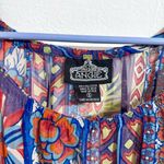 Angie boutique boho patchwork floral peplum top, semi sheer, size small Photo 1