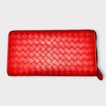 Bottega Veneta Red Woven Leather Crossbody Bag Photo 10