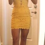 Tobi Chantelle Yellow Lace up Bodycon Dress Photo 0