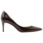 Christian Louboutin Iriza 70mm Half d'Orsay Pumps Dark Red Size 38.5 Photo 3