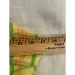 CDC Sleeveless Floral Plaid Mini Dress 100% Silk Yellow Women's Size 6 Photo 6