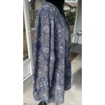 Catherines  Sz 2X 22/24 Blue Beige Medallion Roll-Tab Button-Down Career Work Photo 5