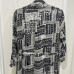 Velvet by Graham & Spencer Patterned Button Down Shirt Dress Grey & Cream Sz S Gray Photo 11