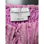 Lovers + Friends Take Me Out Mini Dress Pink Ribbed Taffeta Corset Lace Up Small Photo 4