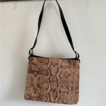 Cecconi Vintage Brown Snakeskin Print Italian Leather Shoulder Bag Photo 6