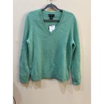C By Bloomingdales Cashmere Sweater Size XL Green V Neck Long Sleeve Womens Photo 2