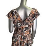 Vintage 1950s Cotton Floral Fall Printed Dress Medium Photo 2