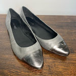 Nine West Women's Snakeskin Cap Toe Slip-On Ballet Flat Shoes Gray Size 7.5 Photo 0