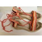 Roxy  Wedge Tie Up Sandals Photo 6