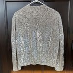 ZARA NWT Sequin Bomber Jacket Silver Size Small Photo 9