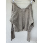 Free People Sweater Womens Small Magic Thermal Tee We The Free V Back Scoop Photo 5