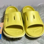 Hoka  One Ora Recovery 3 SlideGolden Licen/Celery Root Lime Green Sandals Sz 5 Photo 2