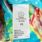 Farm Rio  Banana Sky Blouse Size XS NWT Tie Neck Swiss Dot Cotton Balloon Sleeve Photo 9