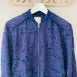 Anthropologie Elevenses by Anthro. Lace Zip Up Jacket Purple/Blue Sz XS Photo 1