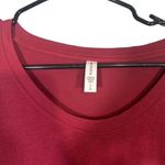 Athleta Maroon Long Sleeve Boat Neck Round Hem Athletic T-Shirt Women Sz S Photo 2