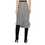 BCBGeneration  Women's Black White Gingham Ruffle Asymmetric Pencil Skirt‎ Size 4 Photo 1