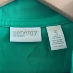Chico's Zenergy Green Front Zip Jacket Half Sleeve Athelisure Active Sporty 3/XL Photo 2