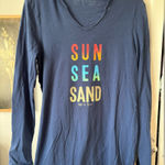 Life is Good  Navy Long Sleeve with Hood Photo 0