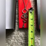 Guess NEW vintage  Women's Silver Tone Heart Key Pendant Necklace & Earrings Set Photo 7