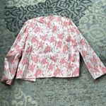 Vintage Wilroy Sports Floral Jacquard Blazer White Coral 14 Photo 3