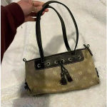 Dooney & Bourke ‎ Signature Canvas Leather Purse Vintage DB Brown Shoulder Bag Photo 11