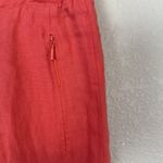 Athleta Womens Playa Linen Wide Crop Pant Size 14 Petite Passionfruit Coral Photo 2