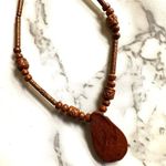 Peruvian wood beaded pendant necklace Brown Photo 5