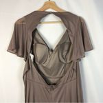 Azazie Dusk Gray Purple Short Sleeve A-Line Maxi Formal Bridesmaids Dress 10 Photo 3