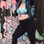 2X pLeather crop zip up long sleeve blouse Photo 9